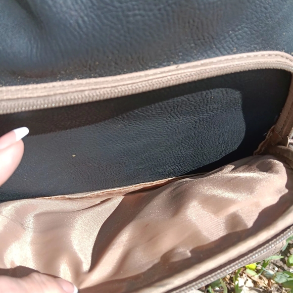 2 Piece Set MultiSac Stylish Black and Tan Women's Bag - Picture 3 of 7